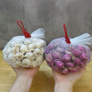 Combo 1kg tỏi to nhiều tép + 1kg hành tím lý sơn loại cồ to đẹp