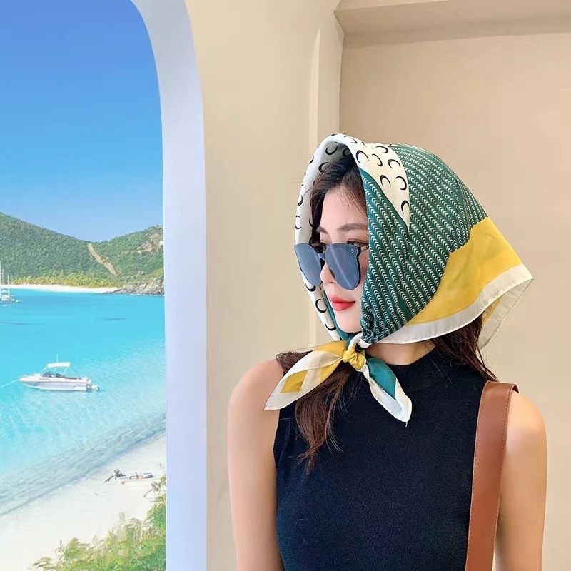 [Peinn] Khăn lụa vuông choàng cổ size 70x70 cm - khăn lụa bandana (KL09)