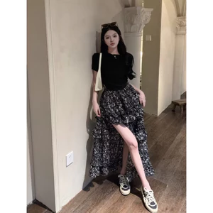 Chân váy Spice Girl váy hoa dài xẻ tà❤️oder 2-3t