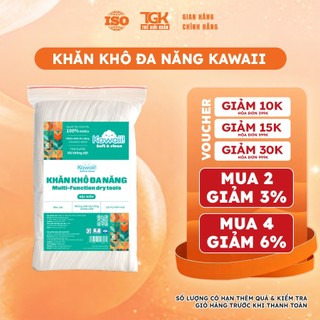 Combo 3 túi khăn vải khô Kawaii 900 tờ, khăn lau cho mẹ và bé, mềm mịn, thấm hút, an toàn cho da