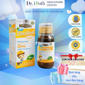 Siro Zinc Sirof Bổ Sung Kẽm Cho Bé Giúp Nâng Cao Sức Đề Kháng,Giúp Cơ Thể Phát Triển Khỏe Mạnh Chai 100ml