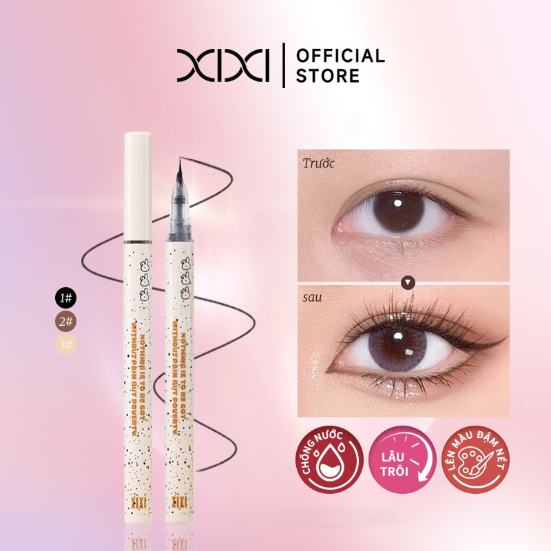 XIXI D677 Bút Kẻ Mắt Nước Ngòi Siêu Mảnh 0.01mm, Chống Nước Lâu Trôi, Không Lem, Lên Màu Đậm, Eyeliner Sắc Nét