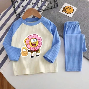 🌸 ĐỒ BỘ BÉ GÁI DÀI TAY GÂN MỀM MỊN – HÌNH DỄ THƯƠNG 🌸 DG584