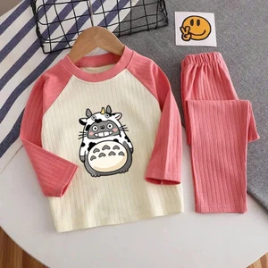🌸 ĐỒ BỘ BÉ GÁI DÀI TAY GÂN MỀM MỊN – HÌNH DỄ THƯƠNG 🌸 DG585