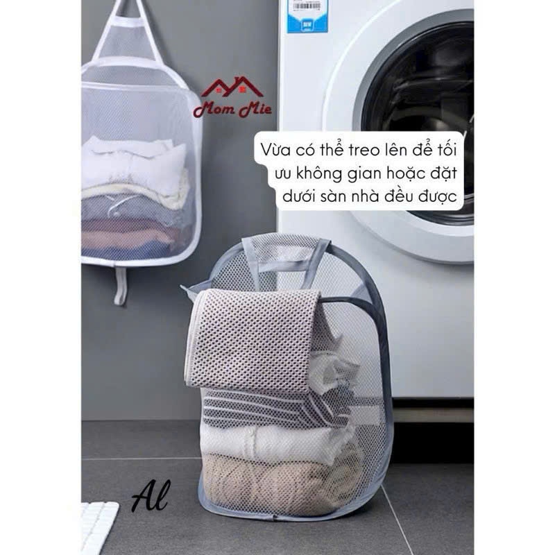 Túi Lưới Đựng Quần Áo Treo Tường Đa Năng 41x30cm – Giỏ Lưới Đựng Đồ Giặt, Túi Treo Phòng Tắm, Giỏ Đựng Đồ Bẩn Thoáng Khí