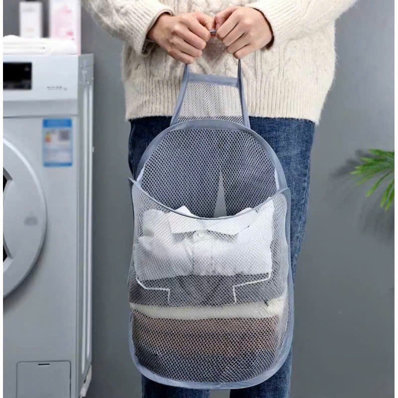 Túi Lưới Đựng Quần Áo Treo Tường Đa Năng 41x30cm – Giỏ Lưới Đựng Đồ Giặt, Túi Treo Phòng Tắm, Giỏ Đựng Đồ Bẩn Thoáng Khí