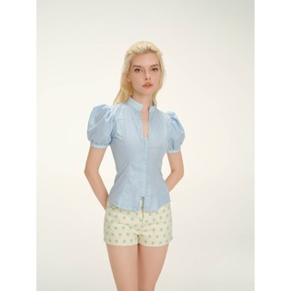 Quần shorts nữ MONÁ quần ngắn chấm bi ôm dáng chất kate  - MIMOSA Shorts