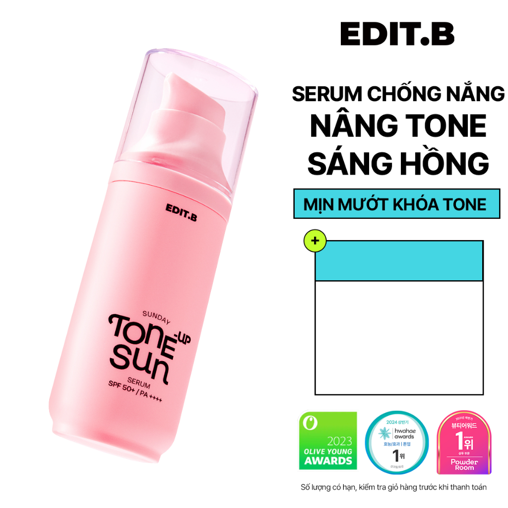 [Hannah Olala x Edit.B] Kem chống nắng Edit.B Sunday Tone Up Sun Serum ...
