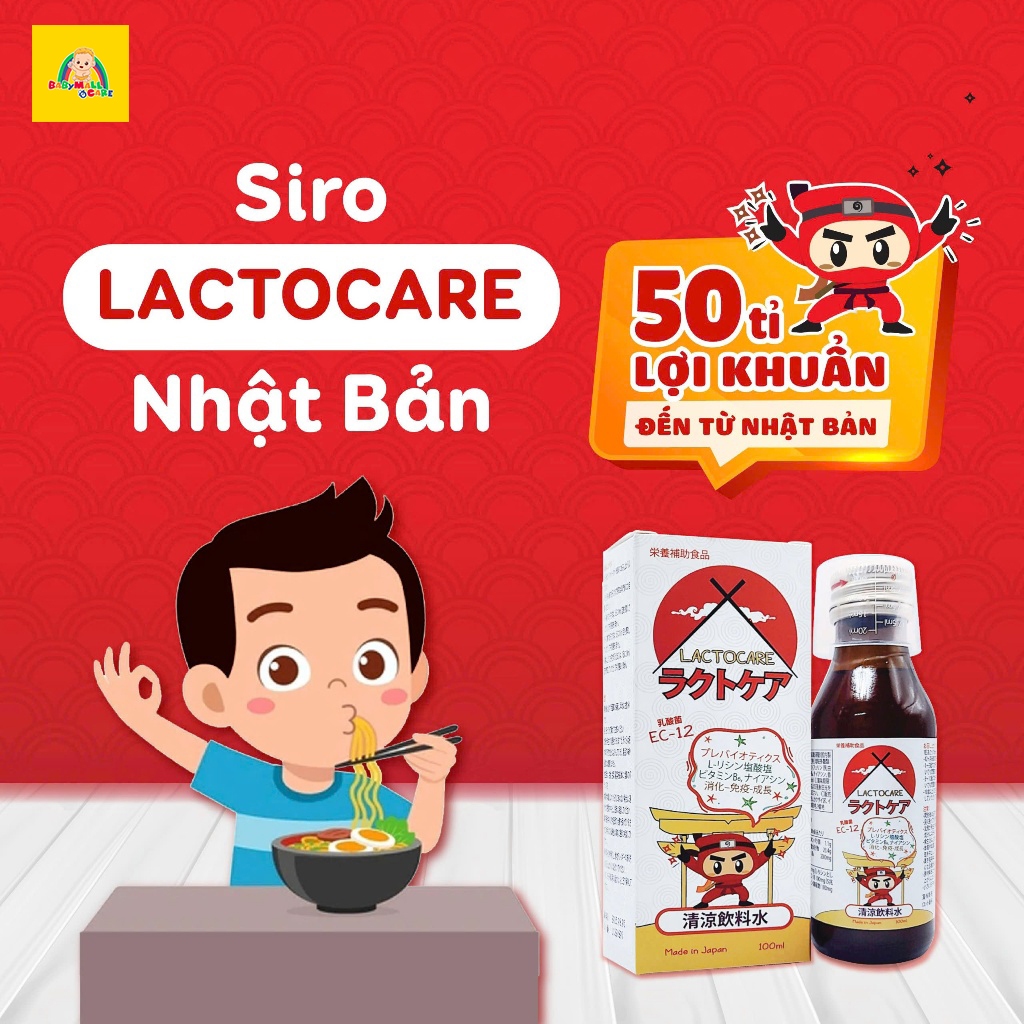 Siro Lactocare 100ml Bổ Sung 50 Tỷ Lợi Khuẩn Cho Bé | Babymall & Care