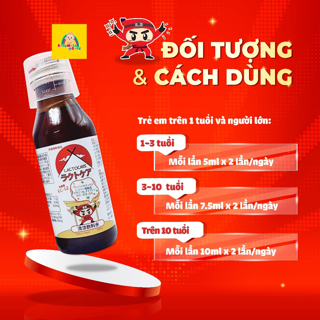Siro Lactocare 100ml Bổ Sung 50 Tỷ Lợi Khuẩn Cho Bé | Babymall & Care