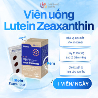 Thực phẩm bảo vệ sức khỏe LUTEIN ZEAXANTHIN DAESANG WELLIFE 30 viên/hộp hỗ trợ sức khỏe mắt