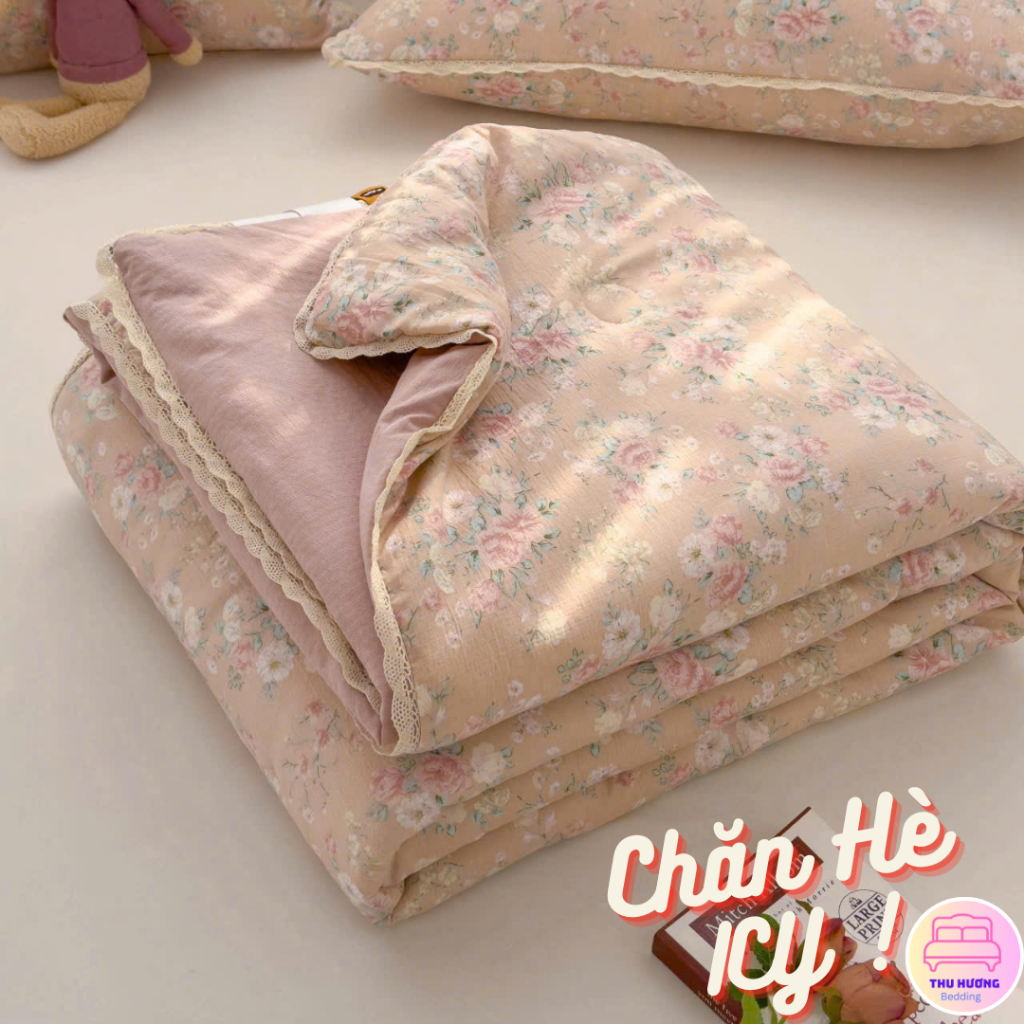 Chăn Hè Cotton Icy chất mát - Size 2m x2m2 - Mềm mại, thoáng khí, mang đến cảm giác mát mẻ