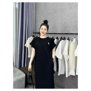 Đầm suông, Váy bầu dáng dài Bigsize chất vải thun form rộng mặc mùa hè siêu mát