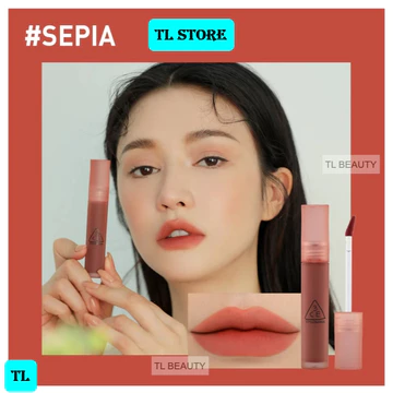 Son kem lì màu đỏ gạch Hàn Quốc 3CE Blur Water Tint #Sepia – 4.6g