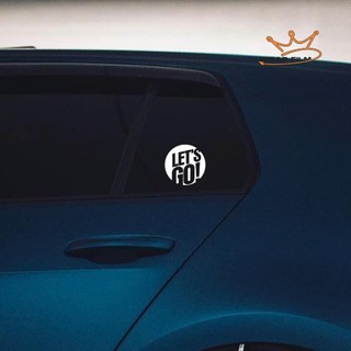 Decal chữ Let Go dán đa vị trí như xe Ô tô, Xe máy, vali, chất liệu PVC không thấm nước bền màu (TC003)
