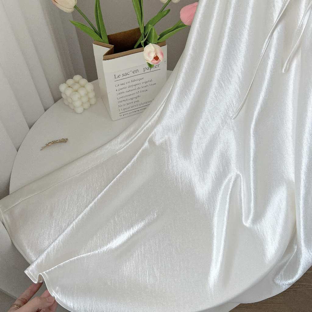 Chân váy lụa Sina Skirt dành cho mẹ bầu và sau sinh chất liệu lụa cao cấp thiết kế BY L'AMME