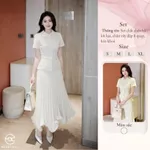 Set Váy Công Sở Thanh Lịch Chất Chéo Hàn Lót Lụa, Áo Dáng Peplum Ôm Eo, Chân Váy Dập Ly Khóa Kéo Tôn Dáng MEDECHILL S851 — ảnh 2