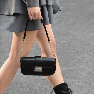 Túi xách nữ đeo vai kẹp nách phong cách Hàn Quốc da trơn khóa cài MIE BAG
