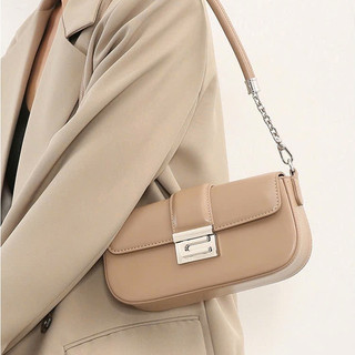 Túi xách nữ đeo vai kẹp nách phong cách Hàn Quốc da trơn khóa cài MIE BAG
