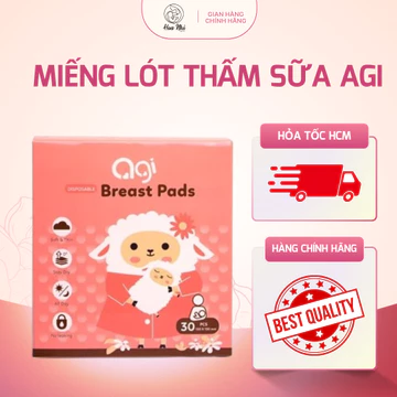 Miếng Lót Thấm Sữa AGI Hộp 30 Miếng - Miếng Lót Thấm Sữa Cho Mẹ, Thiết Kế Tổ Ong