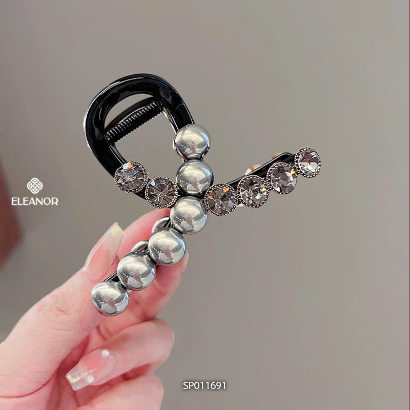 Kẹp tóc nữ Eleanor Accessories ngọc trai nhân tạo đính đá kẹp tóc càng cua phụ kiện tóc 11691