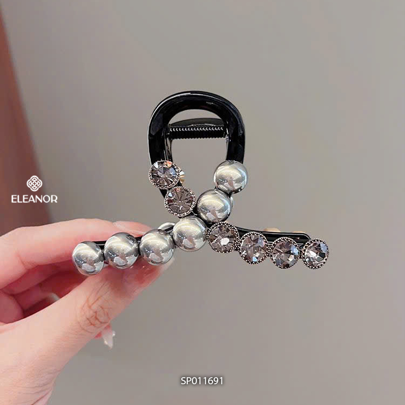 Kẹp tóc nữ Eleanor Accessories ngọc trai nhân tạo đính đá kẹp tóc càng cua phụ kiện tóc 11691
