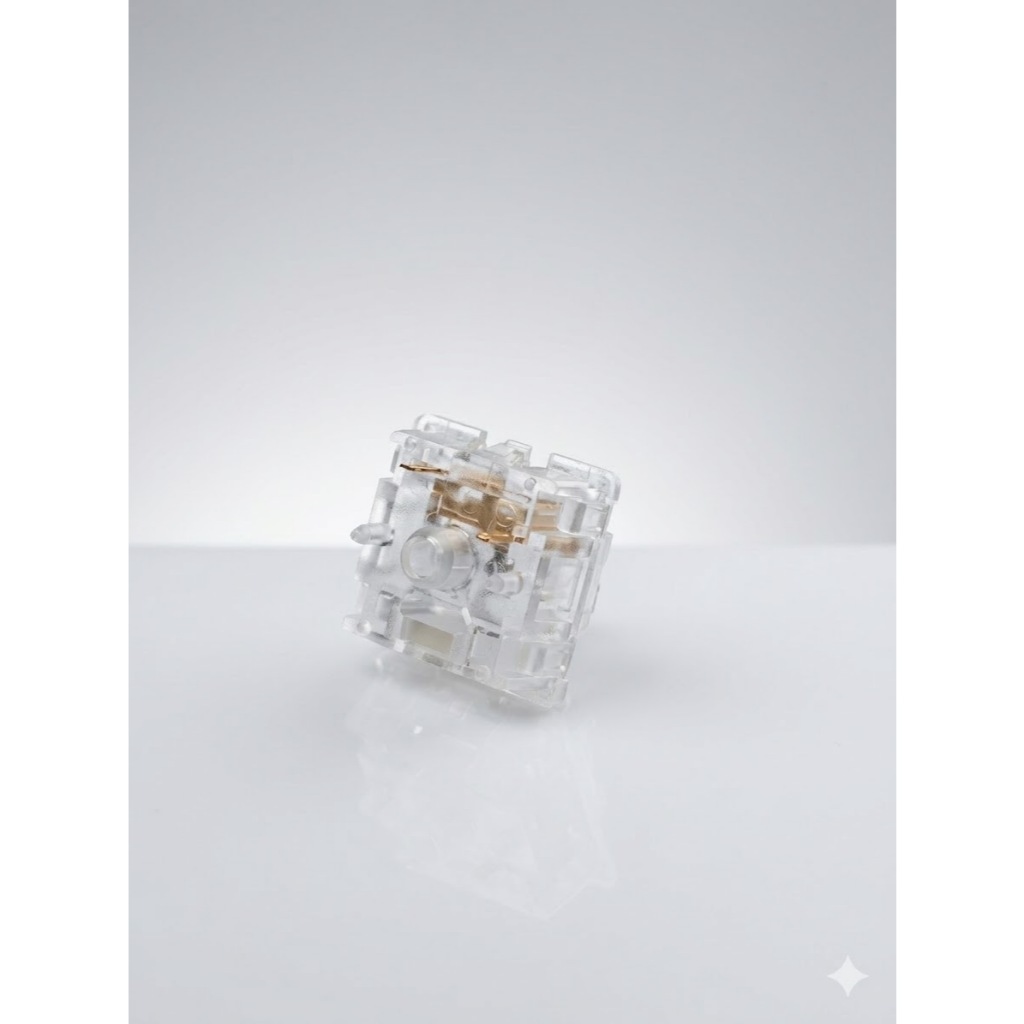 Switch Silent Outemu Crystal 5pin có tản Led sử dụng cho bàn phím cơ ( Pre - Lubed ) | BigBuy360 - bigbuy360.vn