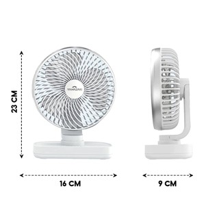Quạt Mini Để Bàn Siêu Mát YAMAZAKI 2800mAh Cho Học Sinh Sinh Viên Sử Dụng Lên Đến 8 Tiếng Có Thể Sạc 4 Tốc Độ Gió
