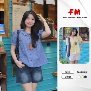 Áo Sơ Mi Babydoll Cổ Sen Tay Bồng FMSTYLE - Áo Kiểu Nữ Dáng Xòe Họa Tiết Chấm Bi Tiểu Thư 26010441