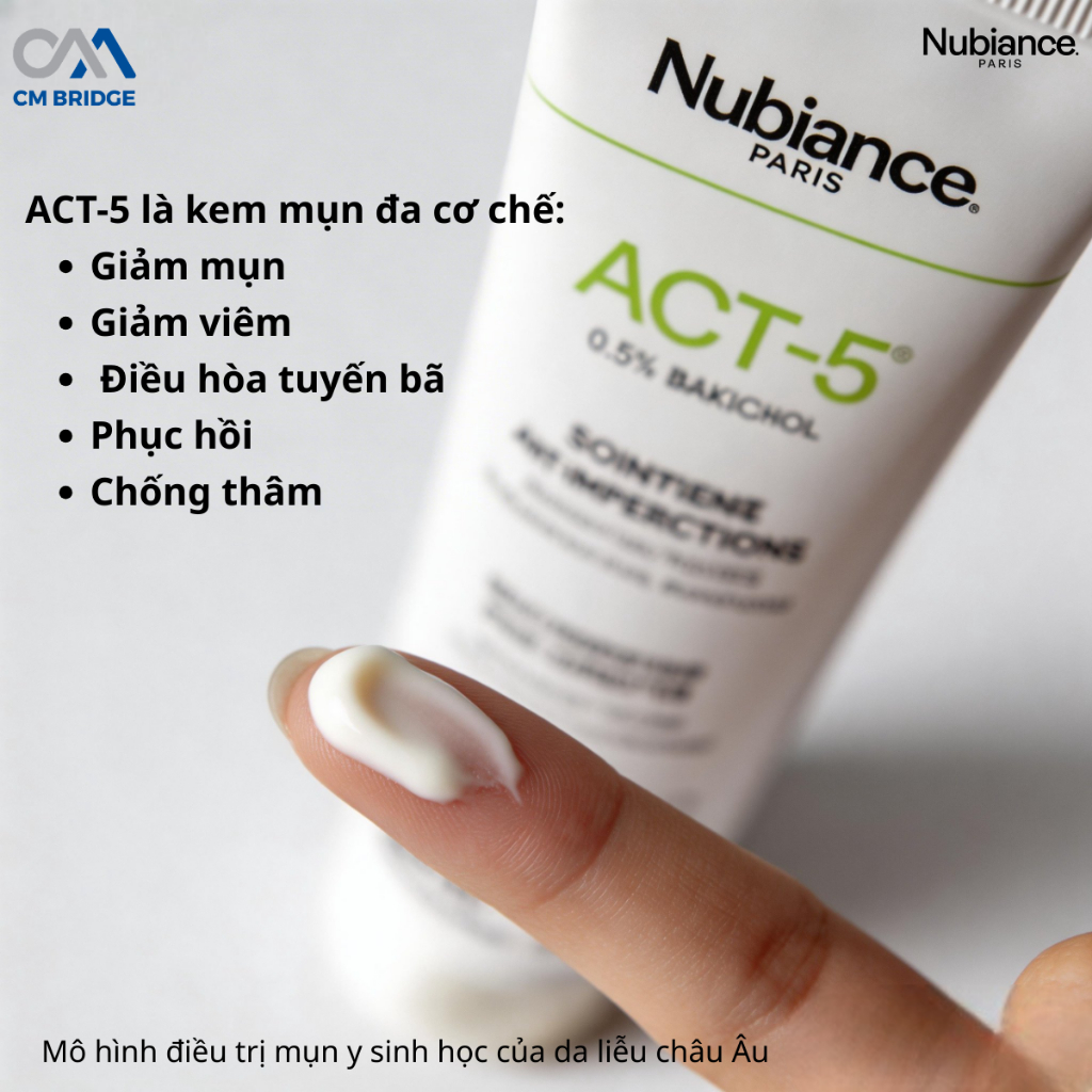 [Hàng Công Ty NK&PP ] Kem dưỡng da NUBIANCE. PARIS ACT-5 Multi-Perfecting Pore Corrector 30ml