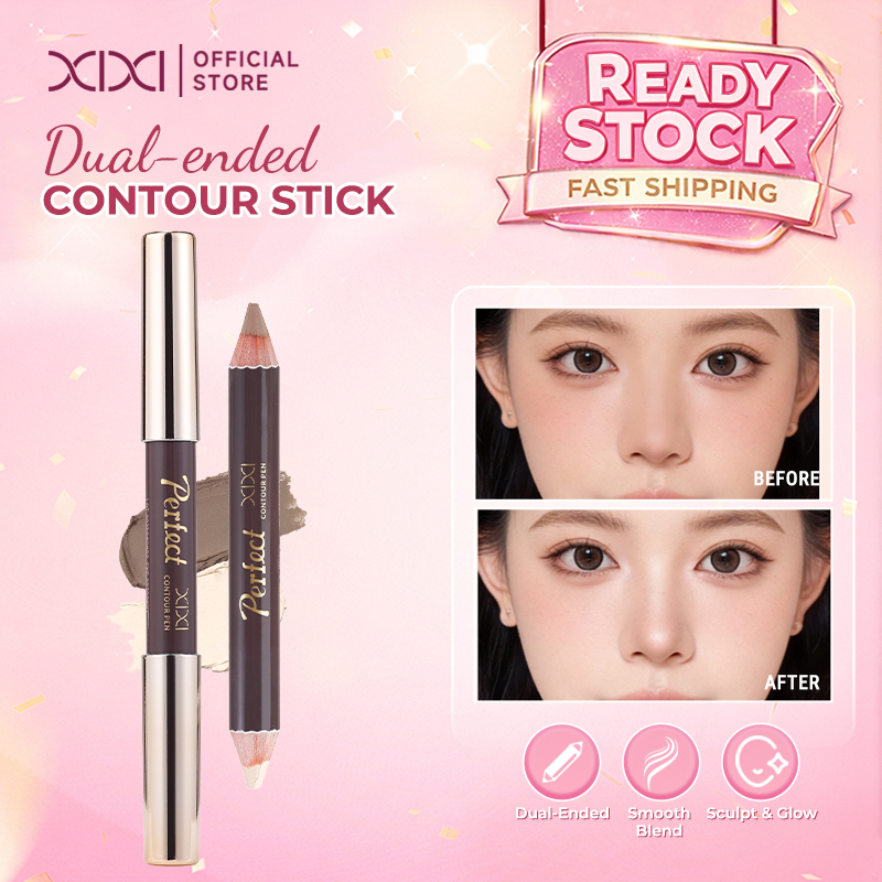 XIXI D910 Bút Tạo Khối 2 Đầu Highlight & Contour, Tán Mịn Tự Nhiên, Tạo Khối Mặt Thon Gọn, Makeup Contour Stick