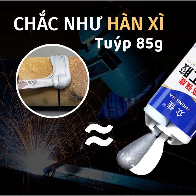 Keo Dán Kim Loại Đa Năng Zhong Jia 85g – Keo Dán Sắt, Nhôm, Inox, Vá Nứt Kim Loại Siêu Chắc Dùng Gia Dụng