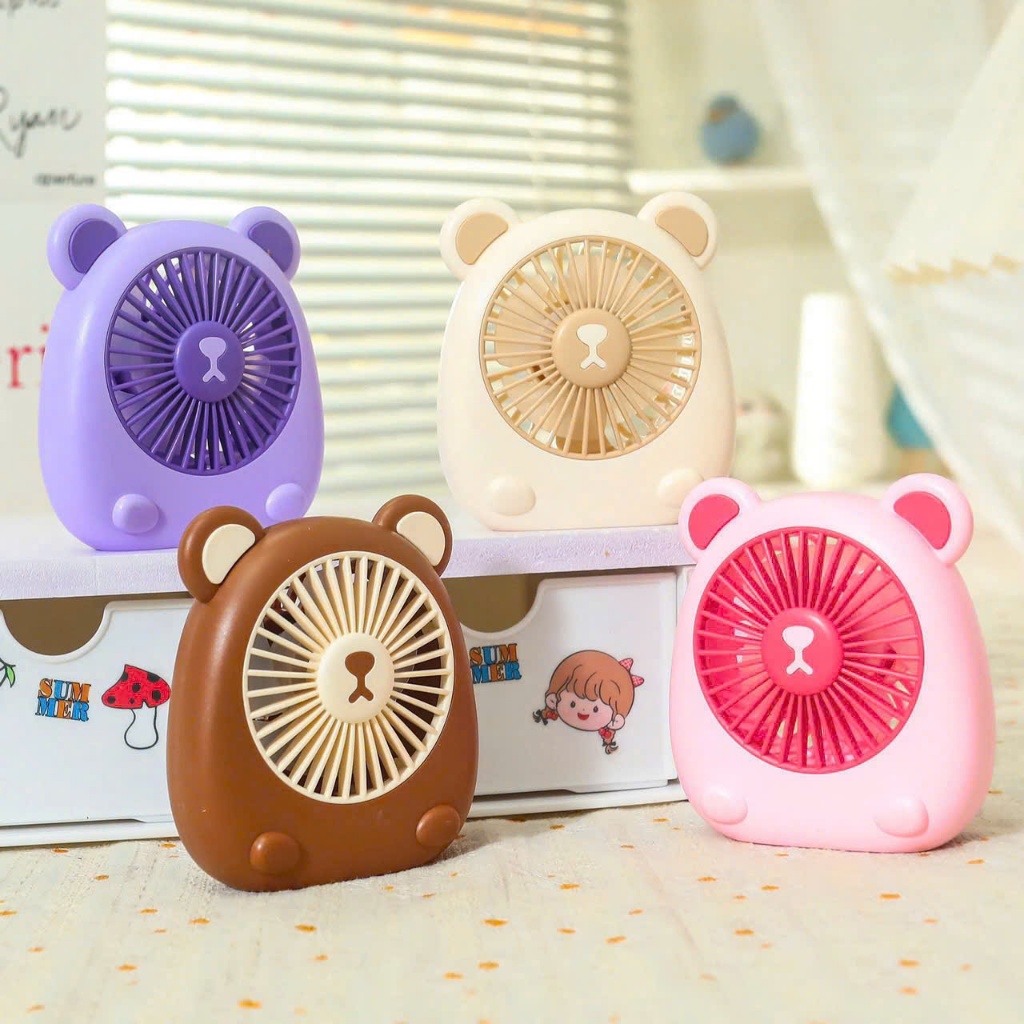 Quạt Mini Tích Điện 3 Tốc Độ Gió 5W – Quạt Cầm Tay / Để Bàn Sạc USB Xoay 180° Siêu Mát Thiết Kế Dễ Thương