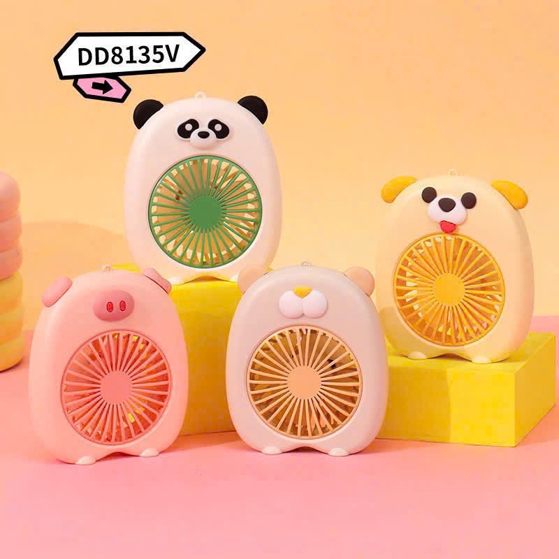 Quạt Mini Tích Điện 3 Tốc Độ Gió 5W – Quạt Cầm Tay / Để Bàn Sạc USB Xoay 180° Siêu Mát Thiết Kế Dễ Thương