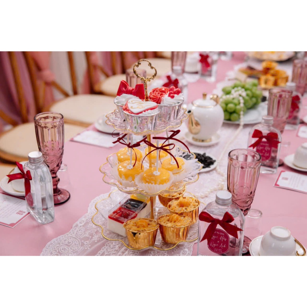 Set 50 cái cốc viền cupcake nhôm màu vàng bạc hồng dùng để đựng bánh cupcake mini
