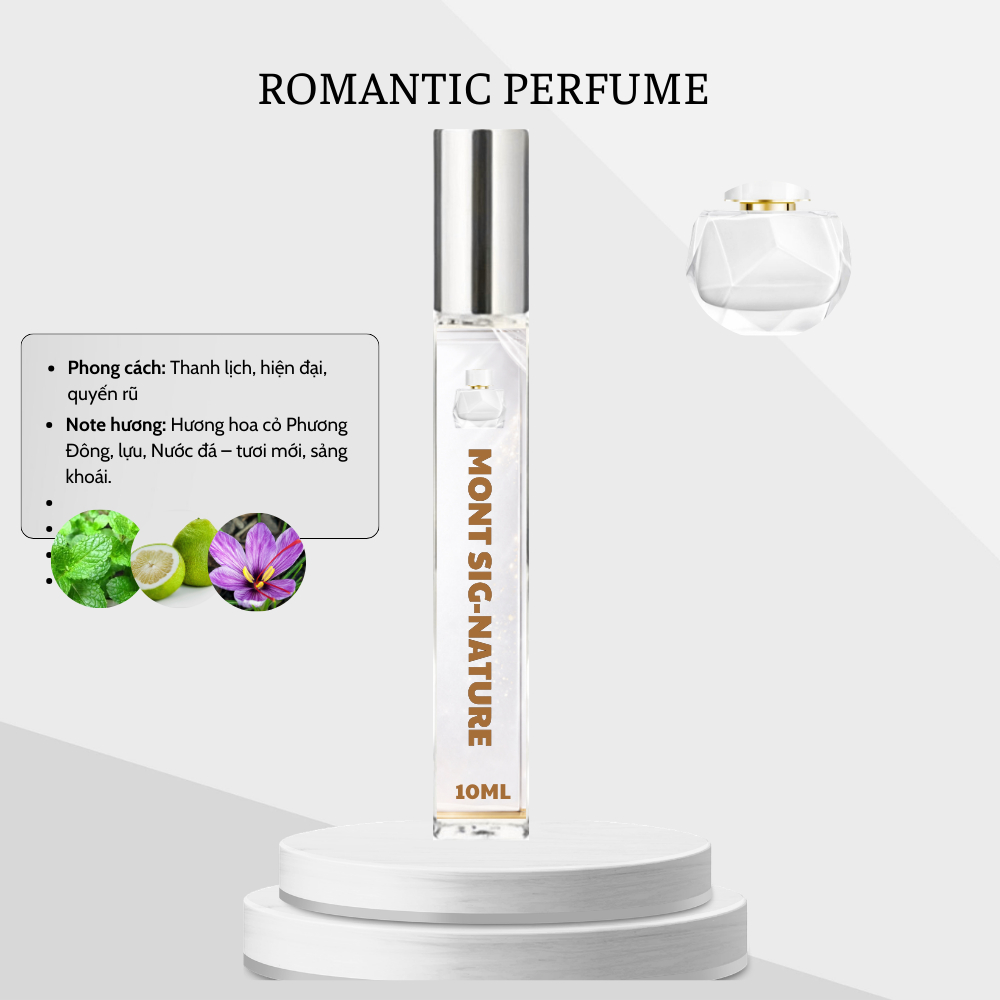 Nước Hoa Nữ Mont Signa Trắng  EDP chiết 10ml - Hương Sữa Dừa Béo Ngậy