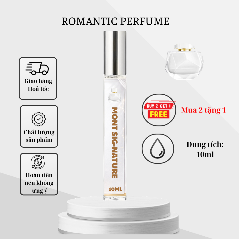 Nước Hoa Nữ Mont Signa Trắng  EDP chiết 10ml - Hương Sữa Dừa Béo Ngậy
