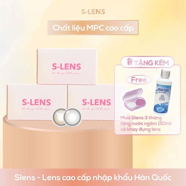 SLENS - 3 THÁNG (1 CHIẾC) Monami brown/gray MPC - Kính áp tròng Hàn ...