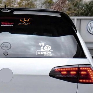Tem Decal Ô Tô “SORRY I’M SO SLOW, SORRY NEW DRIVER” – Hình Ốc Sên Dễ Thương (T.01)