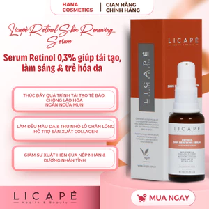 LICAPE RETINOL SKIN RENEWING SERUM - Serum Retinol 0,3% giúp tái tạo, làm sáng & trẻ hóa da