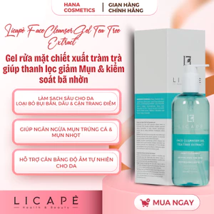 LICAPE FACE CLEANSER - Gel rửa mặt chiết xuất tràm trà giúp thanh lọc giảm Mụn & kiểm soát bã nhờn