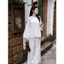 Bộ Pháp Phục Linen Bột Phối Xếp Li Dáng Suông Đơn Giản Tinh Tế | Đồ Lam An Nhiên