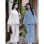 Bộ Pháp Phục Linen Bột Phối Xếp Li Dáng Suông Đơn Giản Tinh Tế | Đồ Lam An Nhiên