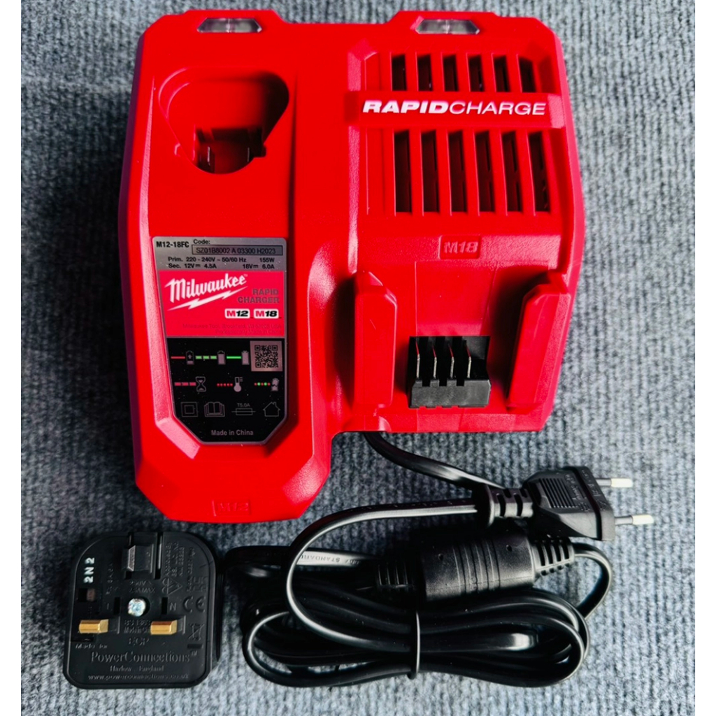 Sạc pin Milwaukee M12-18C sạc nhanh Milwaukee M12-18FC Chính Hãng - Bảo Hành 12 tháng (Lỗi Đổi Mới)