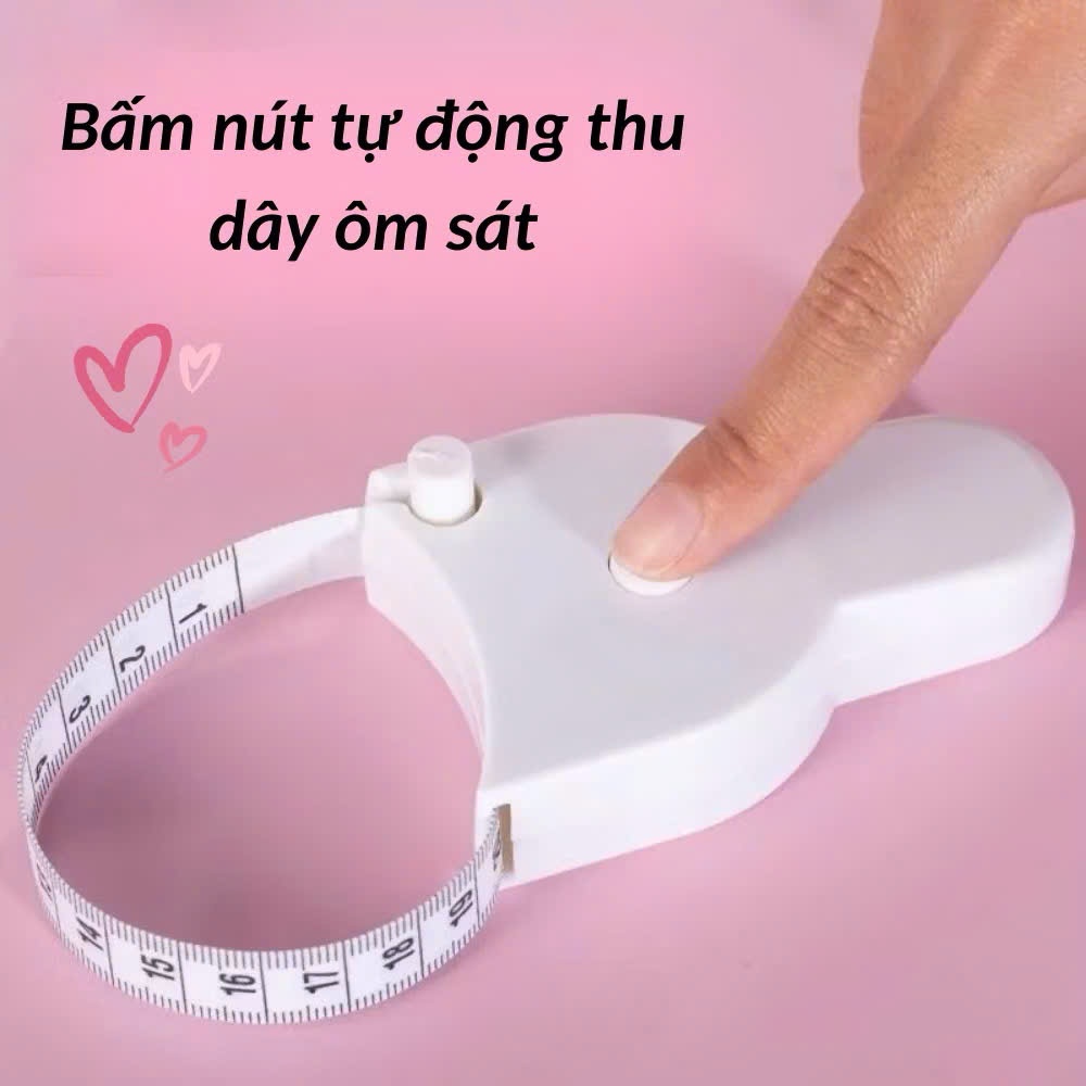 Thước Dây Đo Cơ Thể Tự Động Thu – Thước Dây Đo Vòng Eo, Bụng, Ngực, May Vá Đa Năng Nhỏ Gọn Chính Xác