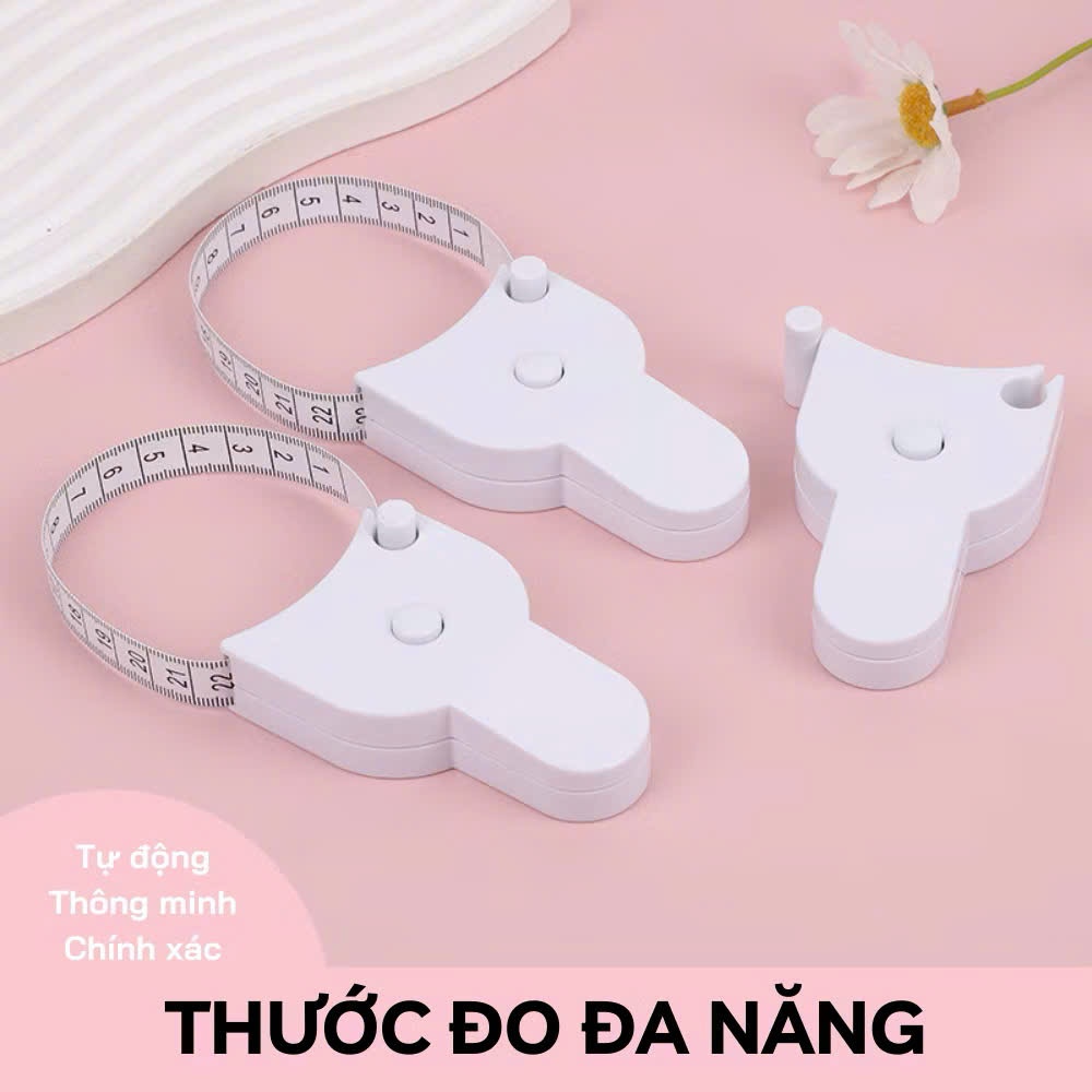 Thước Dây Đo Cơ Thể Tự Động Thu – Thước Dây Đo Vòng Eo, Bụng, Ngực, May Vá Đa Năng Nhỏ Gọn Chính Xác