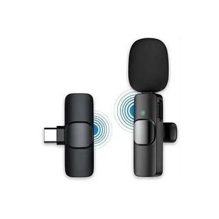 Bộ Microphone Live-Stream không dây Remax K02 cổng TypeC (Đen)