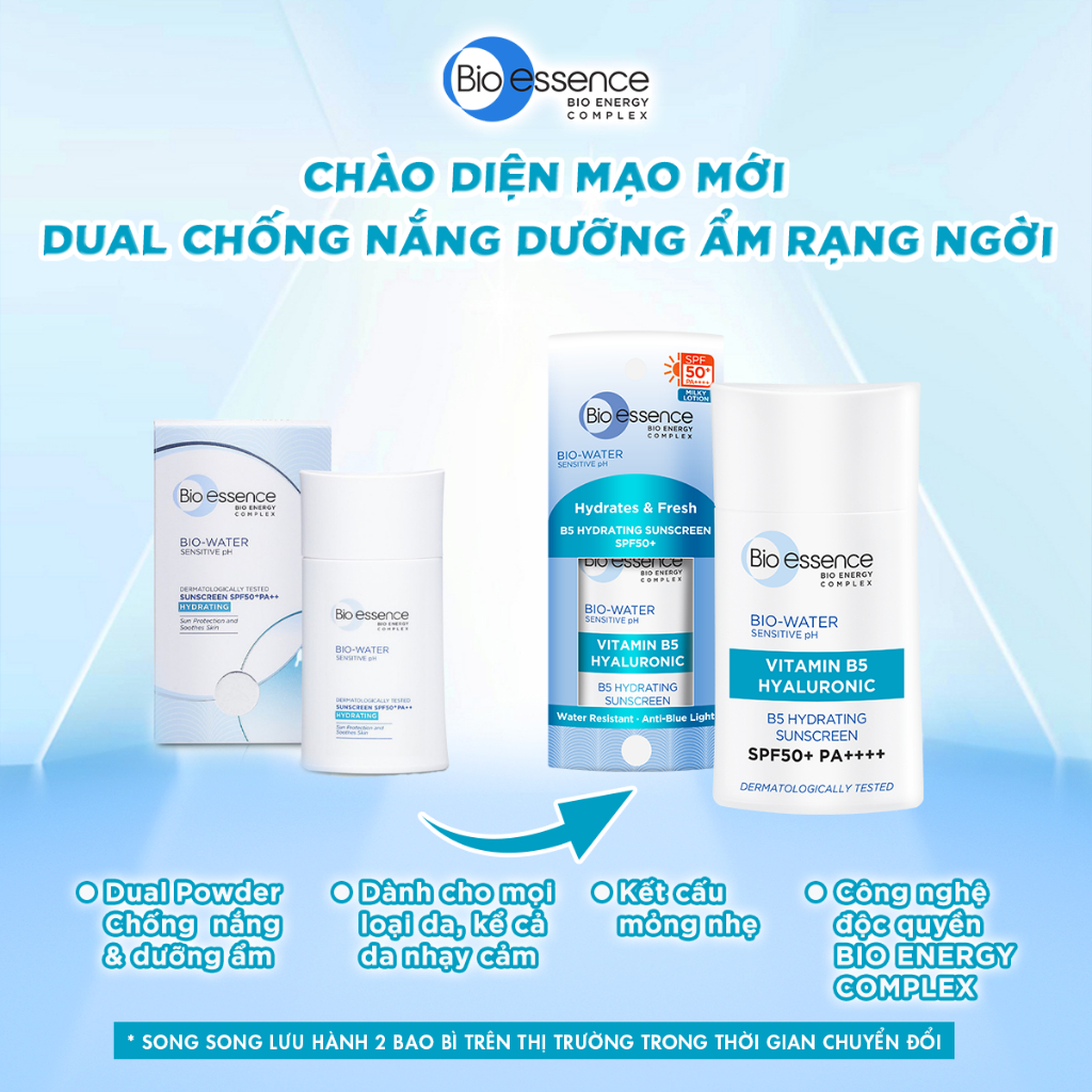 [DEBUT T7] Bộ Bio-essence Water dưỡng ẩm dịu da: Xịt Khoáng 300ml, Tinh Chất Serum 30ml, Kem Dưỡng 50g - LIVE