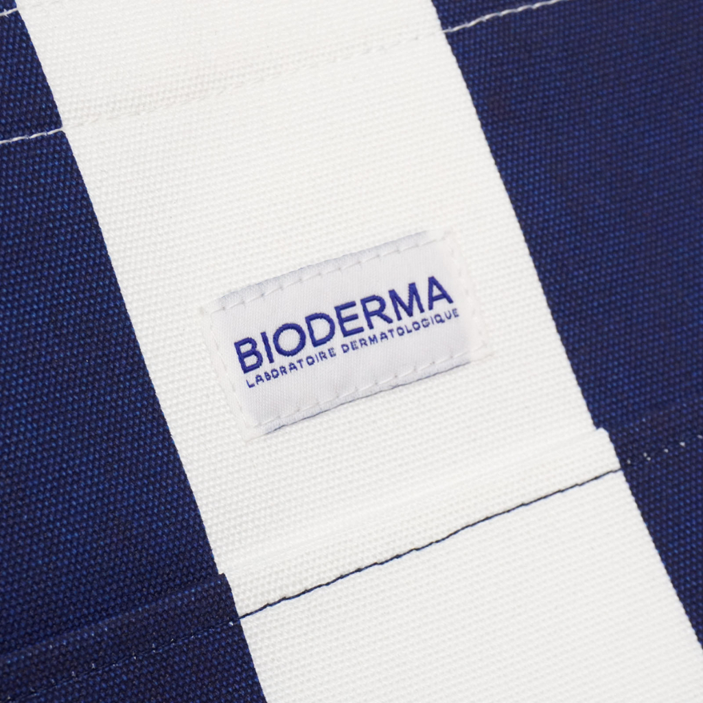 [Quà tặng không bán] Túi tote vải canvas cao cấp Bioderma kẻ sọc (Phiên bản 2026)