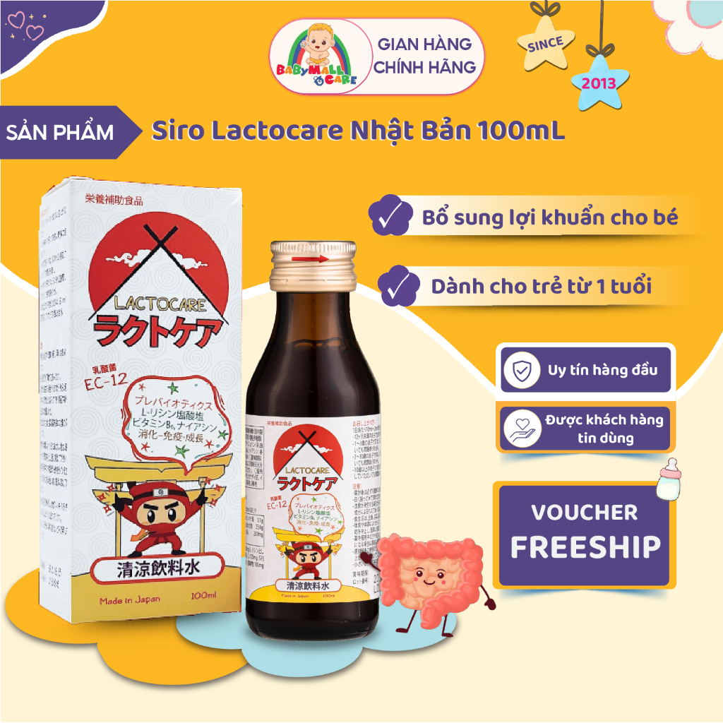 Siro Lactocare 100ml Bổ Sung 50 Tỷ Lợi Khuẩn Cho Bé | Babymall & Care